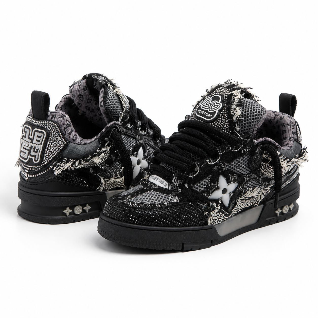 Urban Luxury Sneakers with Glitter
